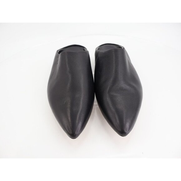 VINCE Cay Slip On Mule Black Leather Pointed Toe Flat Size 7M - Picture 4 of 13
